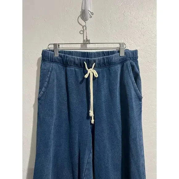 Z SUPPLY Set Med All Day Hunter Denim French Terry Shacket Pants Lounge Jacket - Picture 5 of 14